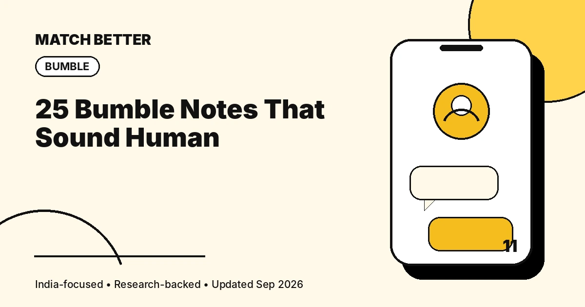 Illustration of a Bumble Note attached to a dating profile