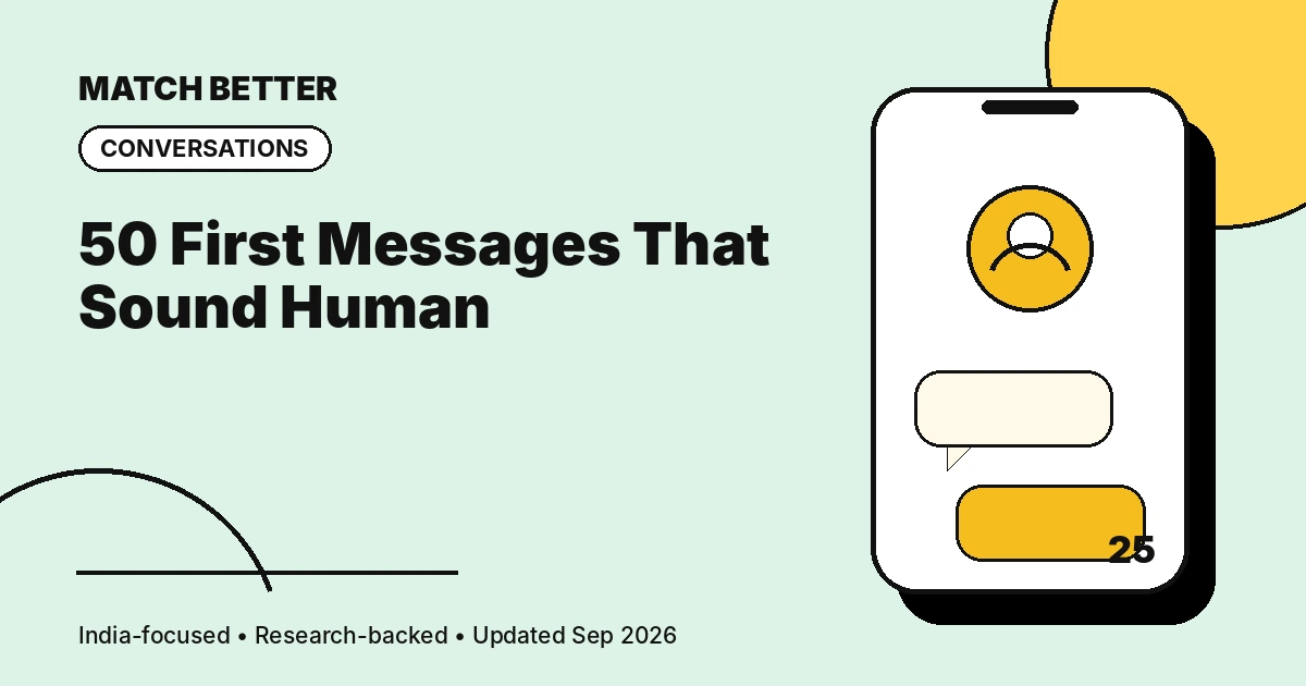 Illustration of a profile-specific first message on a dating app