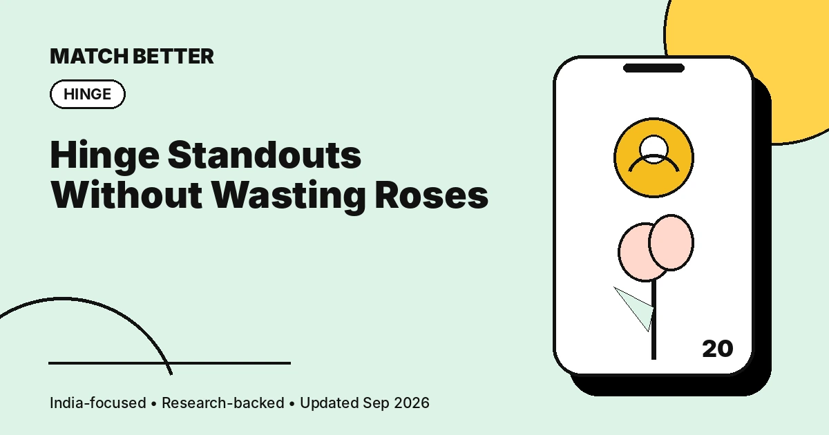 Illustration of the Hinge Standouts star feed and a Rose decision