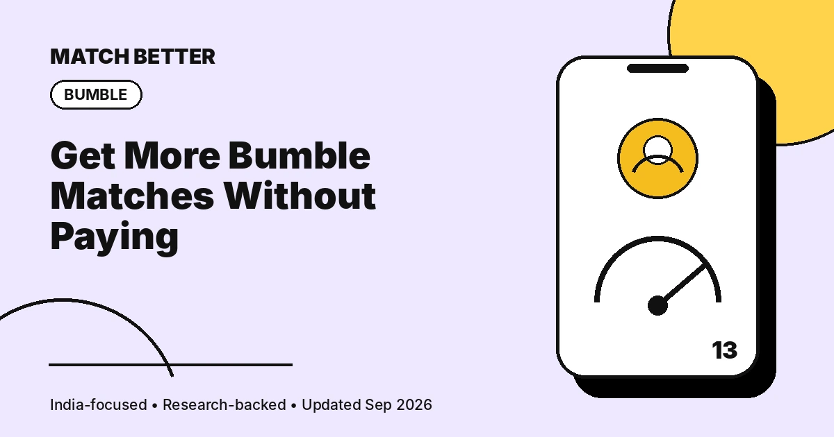 Illustration of free ways to improve a Bumble profile for men