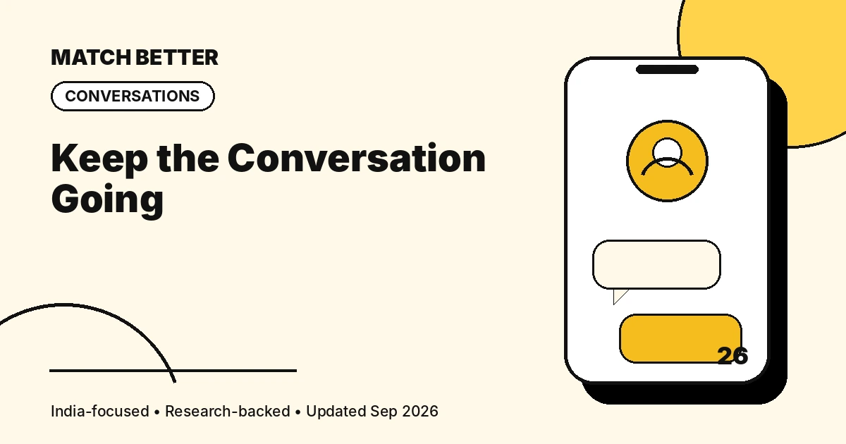 Illustration of a balanced Bumble or Hinge conversation